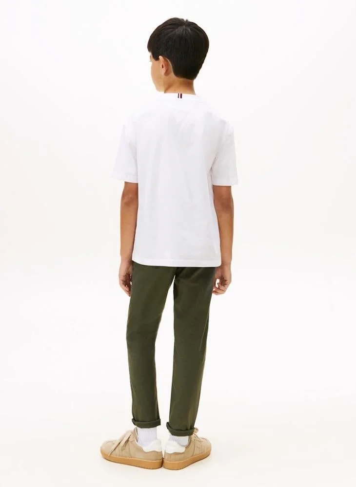 TOMMY HILFIGER Kids Flag Crew Neck T-Shirt